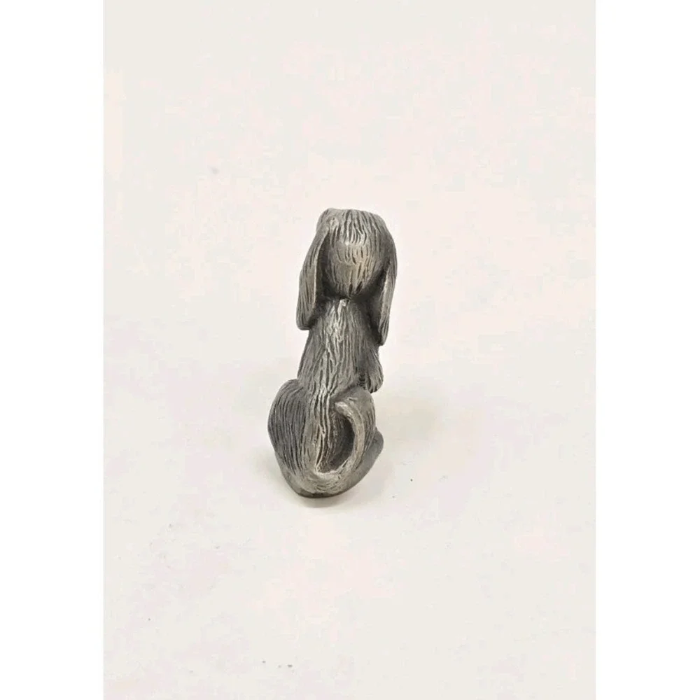 Vintage WWA pewter dog puppy figurine animal collectible miniature